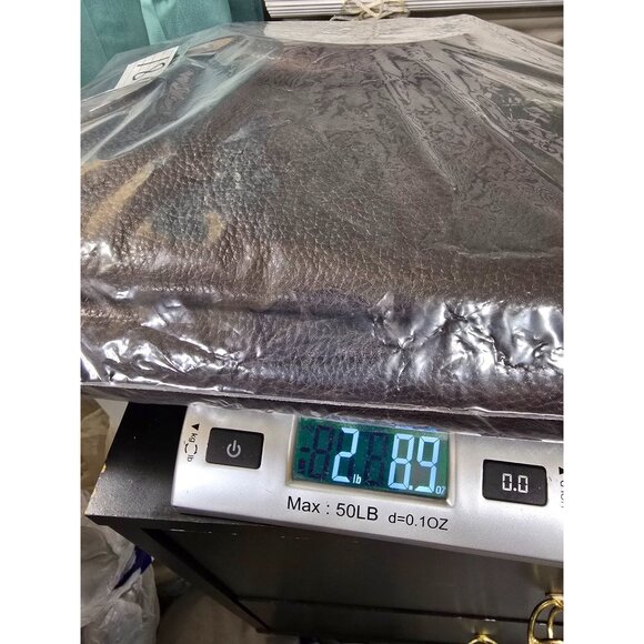 Mark & Graham Brown‎ Leather Briefcase With Gold Hardware & Adjustable Strap - Picture 10 of 11